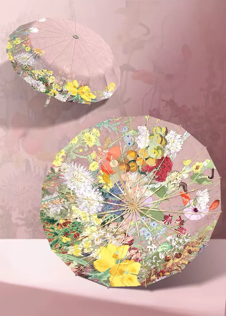 Umbrella Pink Flowers